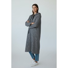 Ece Giyim Kadın Kuzu Kumaş Üsten Cepli Fermuarlı Uzun Spor Kap