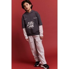 DeFacto%100 Pamuk Loose Fit Beli Lastikli Eşofman Altı Erkek Çocuk G6198A825CW