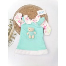 Million Baby Mint Yeşil Salopet Bebek Elbisesi 6 Ay