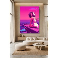Wallivo Retrowave Vogue - Pop Art Tarzı Güzellik Posteri 80'ler Kanvas Tablo