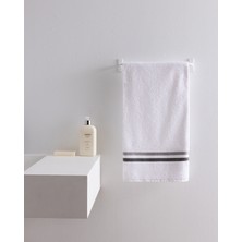 Madame Coco Rosabelle Pamuklu Yüz Havlusu - Beyaz/gri - 50X70 cm