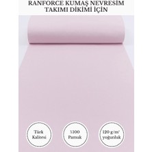 Fabricstown Ranforce Kumaş Nevresim Dikimi Için – %100 Pamuk, 240 cm × 100 Cm, Düz Boyalı