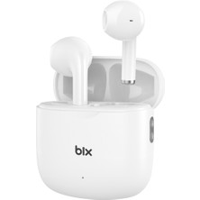 Bix TW11 Soundcraft Bluetooth 5.4 Çift Mikrofon Enc Çevresel Gürültü Engelleme Özellikli Kablosuz Kulak Içi Kulaklık Beyaz