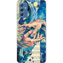 Manitoba Samsung Galaxy M52 Uyumlu Baskılı Yumuşak Silikon Şeffaf Telefon Kılıfı