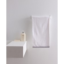 Madame Coco Topaze Pamuklu Yüz Havlusu - Beyaz/gri - 50X70 cm