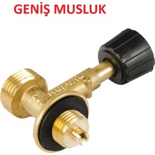 Simply Line Regülatörlü Dar ve Geniş Soba Musluğu Açma Kapamalı Isıya Dayanıklı Musluk Piknik Kamp Soba Musluğu