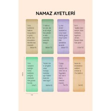Beticraft Kitap Ayracı, Namaz Ayetleri, 8 Adet Kitap Ayracı Seti, 5 cm x 14,50 Cm, Oval Köşe