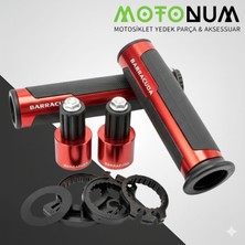 Motonum Brixton Felsberg 125 x Barracuda Elcik TAKIMI-SILIKONLU-KIRMIZI-EL06755