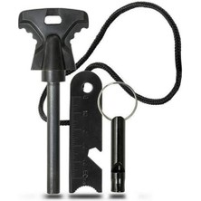 Depozee Acil Durum Magnezyum Çubuk Çakmaktaşı Hayatta Kalma Ateş Başlatıcı Çakmak Kiti Düdük Hediyel