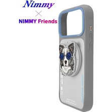 Nimmy iPhone 17 Pro Max Magsafe Uyumlu 3D Pop Socket Aparatlı 3D Gözlük Zincir Köpek Detaylı Cool Cute 2.0 Kılıf