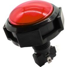 Motorobit 60MM 12V Bombeli Işıklı Oyun Makinesi Butonu - Kırmızı