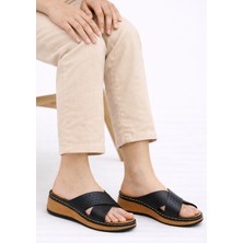 Wordex Apl 463-10 Yumuşak Taban Çapraz Bant Kadın Günlük Dışarı Terlik