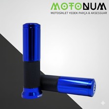 Motonum Sym Allo 125 Silikon Destekli Metal Elcik TAKIMI-MAVI-EL07482