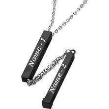 Takı Dükkanı Kişiye Özel Gizli Isim Yazılı Nested Çubuk Bar Kolye Sevgiliye Hediye ECK32S