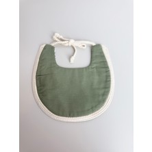 Bon Chic Baby Süslü Önlük Çift Taraflı Kullanım Haki