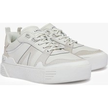 Lacoste L002 Kadın Beyaz Sneaker Düz Taban Kauçuk Malzeme ile Şık Günlük Ayakkabı 743CFA0030T 21G