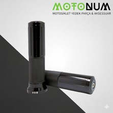 Motonum Honda Forza 250 Silikon Destekli Metal Elcik TAKIMI-SIYAH-EL08114