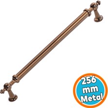 Nzb Mobilya Çekmece Mutfak Dolabı Dolap Kulpları Kulpu Kulpları Düz Model 256 mm Bronz Metal Kulp