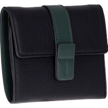 PLM Elba Hakiki Deri, El Yapımı Kadın Deri Cüzdan, Siyah