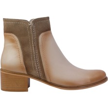 Hobby Ayakkabı Hobby FB26060D Hakiki Deri Topuklu Kadın Bot