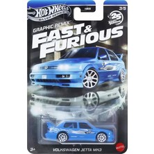 Hot Wheels 2025 Fast & Furious Grafik Remix Volkswagen Jetta Mk3 1/64 Ölçekli Araba