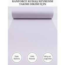 Fabricstown Ranforce Kumaş Nevresim Dikimi Için – %100 Pamuk, 240 cm × 100 Cm, Düz Boyalı