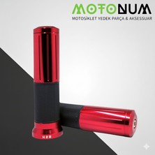 Motonum Yamaha mt 07 Silikon Destekli Metal Elcik TAKIMI-KIRMIZI-EL07156