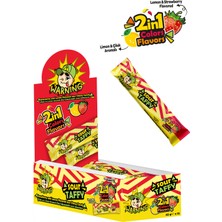 Warning Sour Taffy Limon-Çilek Ekşi Yumuşak Şekerleme (42GX12 Adet)