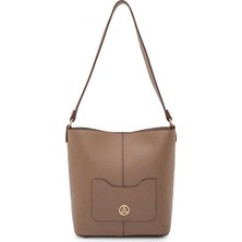 Armine Trend Omuzdan Askılı Kol Çantası Vizon ARM175