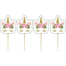 Best Parti 10'lu Unicorn Çiçekli Kürdan