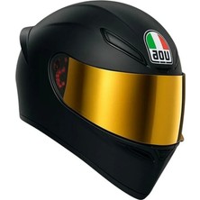 K1 S Matt Black + Agv Irıdıum Gold Vizör