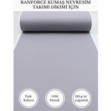 Fabricstown Ranforce Kumaş Nevresim Dikimi Için – %100 Pamuk, 240 cm × 100 Cm, Düz Boyalı