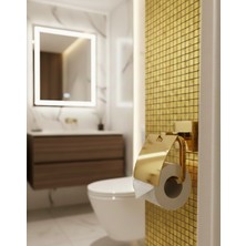 Emfa Aksesuar Gold Kapaklı Tuvalet Kağıtlığı - Premium Altın Kapaklı Tuvalet Kağıtlık %100 Pirinç Paslanmaz
