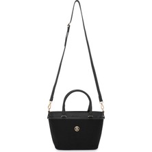 Armine Trend Uzun Askılı Kova Çanta Siyah Süet ARM167