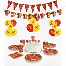 Bal10 Dünyası Sarı Kırmızı Taraftar Doğum Günü Konsept Seti