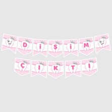 Rönesans Parti Dişim Çıktı Pembe Zigzak Banner