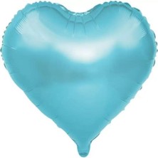 Rönesans Parti Mavi Kalp Folyo Balon 24 Inç 60 cm