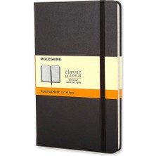 Moleskine Klasik Sert Kapak Çizgili Defter L Boy 13X21 Cm. 240 Sayfa Siyah