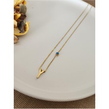 Hercy Y Harfli Paslanmaz Çelik Kolye