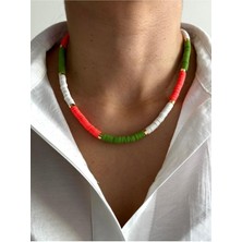 Hercy Gold Detaylı Renkli Fimo Kolye