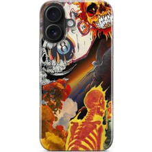 Manitoba Iphone 16 Plus Uyumlu Baskılı Yumuşak Silikon Şeffaf Telefon Kılıfı