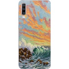 Manitoba Samsung Galaxy A70 Uyumlu Baskılı Yumuşak Silikon Şeffaf Telefon Kılıfı