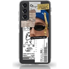 Manitoba Samsung Galaxy S21 Uyumlu Baskılı Yumuşak Silikon Şeffaf Telefon Kılıfı