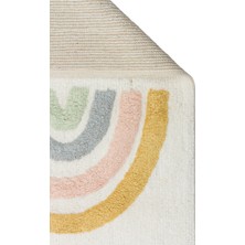 Akbel Halı Cotton Boon XXW CBN 10 Çok Renkli - Yıkanabilir Kaymaz Natural Pamuk Bebek Halısı