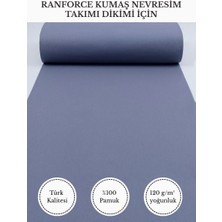 Fabricstown Ranforce Kumaş Nevresim Dikimi Için – %100 Pamuk, 240 cm × 100 Cm, Düz Boyalı