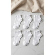 Çorap Kurdu 6'lı Kadın Fırfırlı Kısa Patik Çorap Set