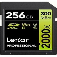 Lexar Professional 256 GB 2000X 300 Mb/ S 8k V90 Sdxc Hafıza Kartı
