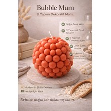 Flow Home Dekoratif Lüks Soya Mum, El Yapımı Doğal Mum, Uzun Yanma Süreli Ev Hediyesi, Ev Süsü Kırmızı 270 G