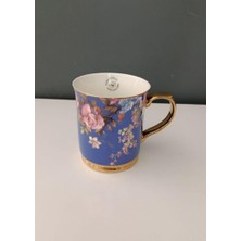 Roy King Roykıng Kupa Bardak Lacivert Çiçekli 400 ml