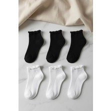 Çorap Kurdu 6'lı Kadın Fırfırlı Kısa Patik Çorap Set